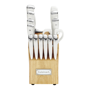 BLOQUE DE CUCHILLOS TRIPLE REMACHE BLANCO 15 PIEZAS